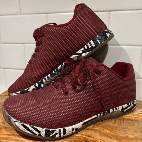 NOBULL Shoes - Nobull Unisex cabernet zebra trainer shoes low top Size M 9 W 10.5